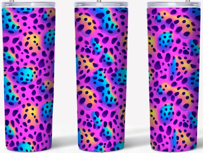 Abstract Colorful Leopard 15 or 20oz Tumbler