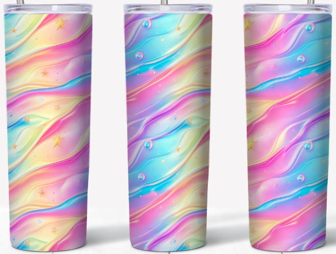 Abstract Waves with Stars 15 or 20oz Tumbler