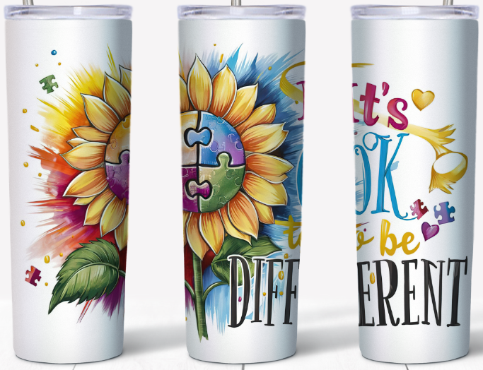 It’s OK to Be Different Autism Tumbler | 20oz Stainless Steel Drinkware