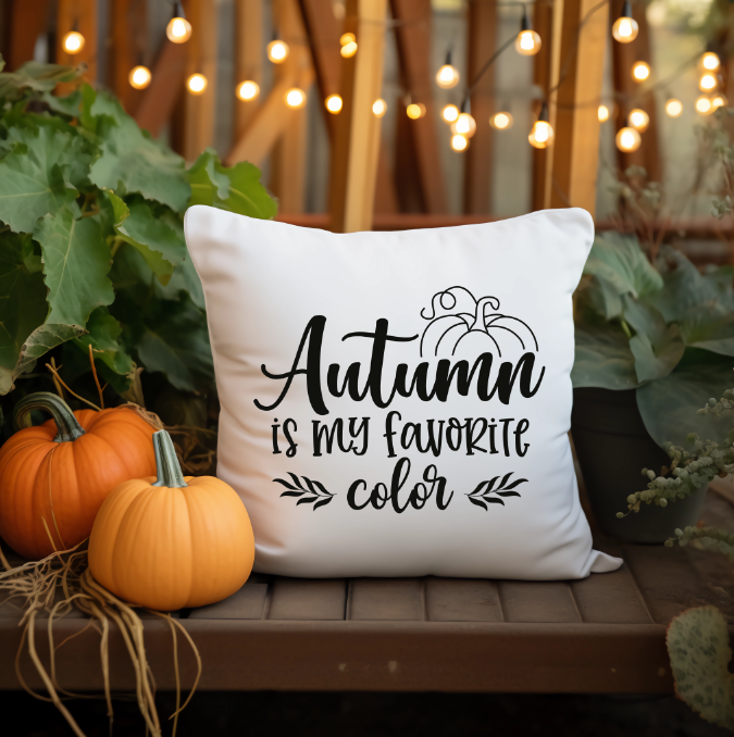 Autumn Is My Favorite Color Throw Pillow Cover | Johanna Lesley Creations