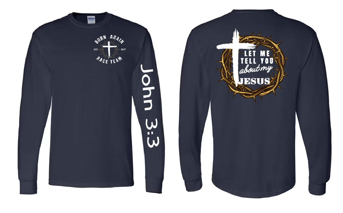 BART with John 3:3 on Sleeve- Long Sleeve Adult Tee