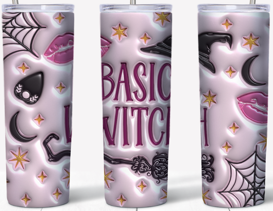 Basic Witch 3D | 20oz Skinny Glow-in-the-Dark Tumbler