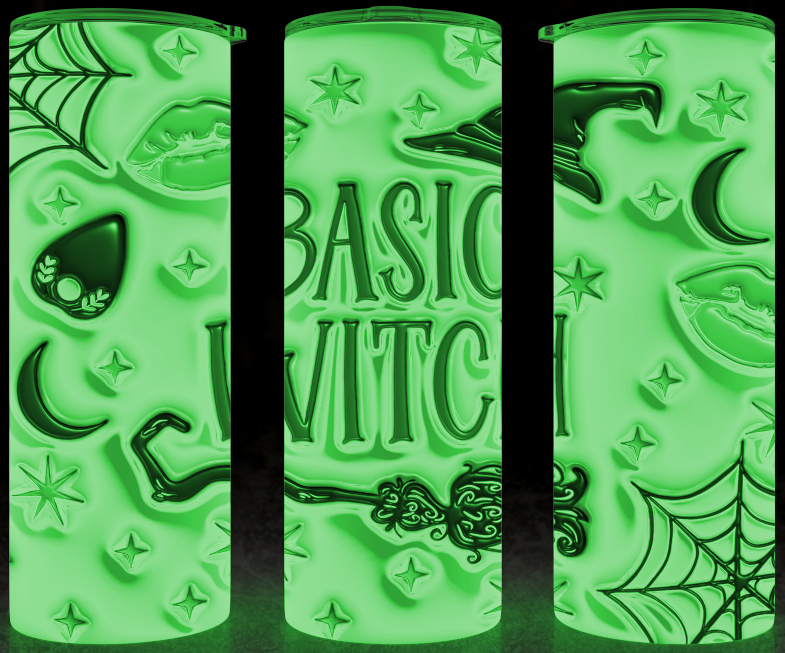 Basic Witch 3D | 20oz Skinny Glow-in-the-Dark Tumbler