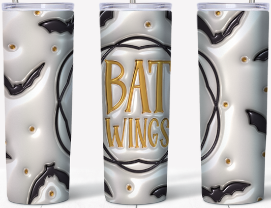 Bat Wings 3D| 20oz Skinny Glow-in-the-Dark Tumbler