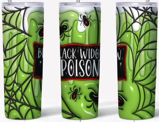 Black Widow Poison | 20oz Skinny Glow-in-the-Dark Tumbler
