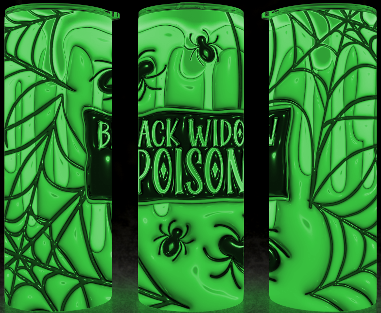 Black Widow Poison | 20oz Skinny Glow-in-the-Dark Tumbler