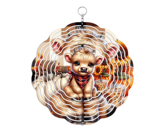 Baby Highland Cow 8" Wind Spinner