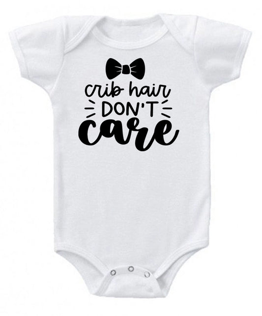 Crib hair don't care- baby bodysuit