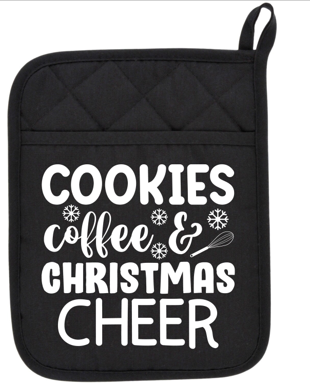 Cookies Coffee and Christmas Cheer Potholder