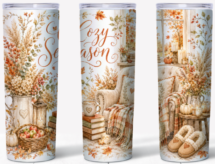 Cozy Season 20oz Skinny Tumbler | Johanna Lesley Creations
