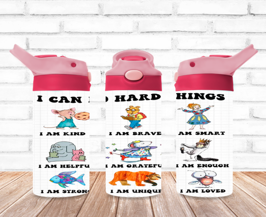 I can do hard things 12oz Flip Top Tumbler