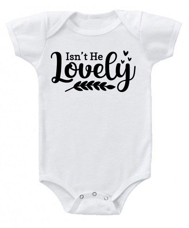 Isn't he lovely- baby bodysuit