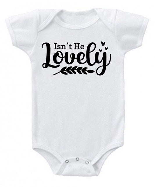 Isn't he lovely- baby bodysuit