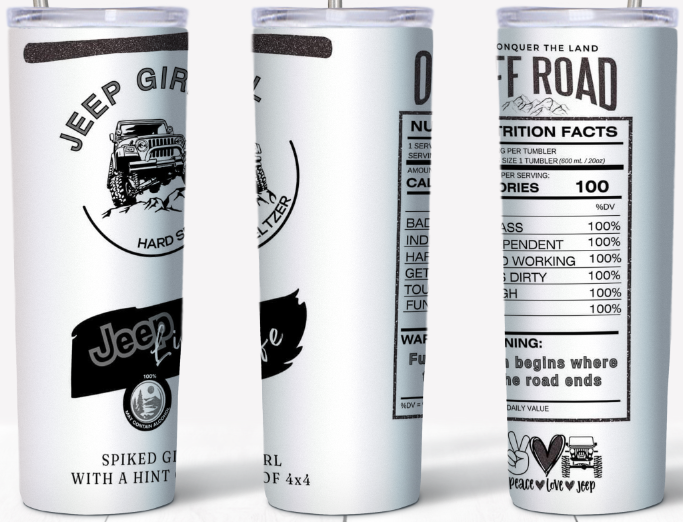 Truck Girl- GRAY 20oz Tumbler