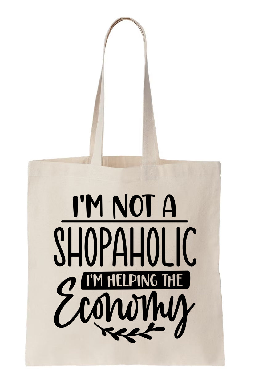 I'm not a Shopaholic Canvas Tote