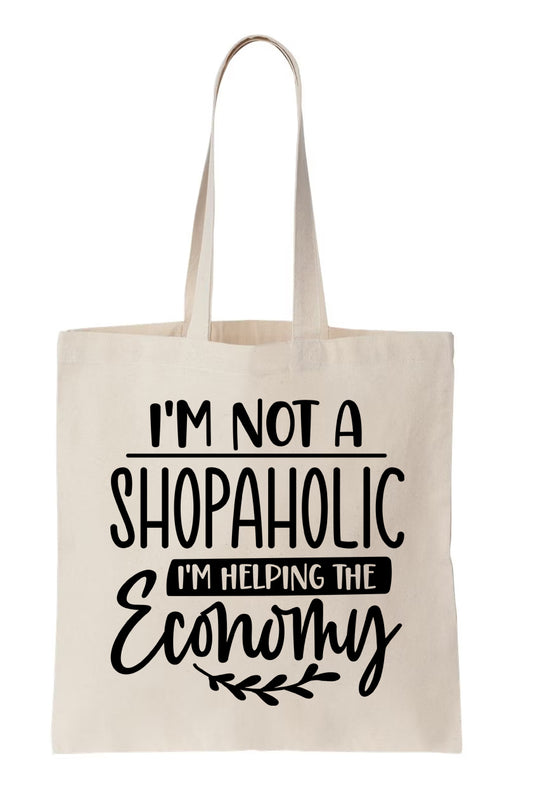 I'm not a Shopaholic Canvas Tote
