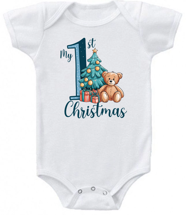 My 1st Christmas Teddy baby bodysuit