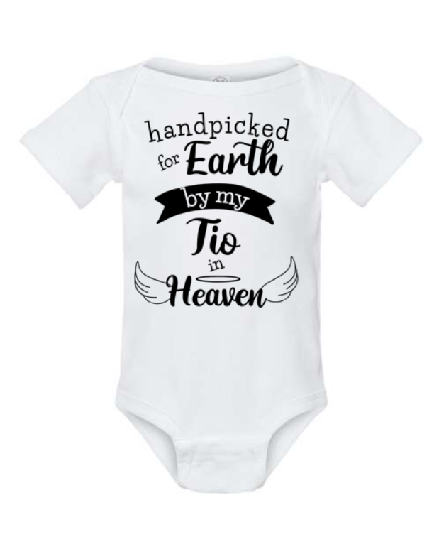 Handpicked for Earth by My Tio in Heaven Bodysuit | Johanna Lesley Creations