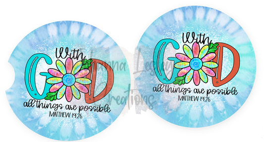 With God all Things Are possible Neoprene coasters (2)