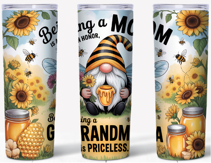 Being a Mom is an Honor Being a Grandma is Priceless 20oz Tumbler | Johanna Lesley Creations