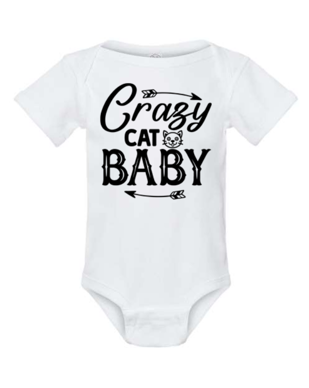 Crazy Cat Baby Bodysuit | Johanna Lesley Creations