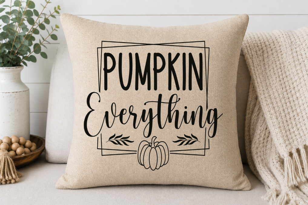 Pumpkin Everything Throw Pillow Cover | Johanna Lesley Creations