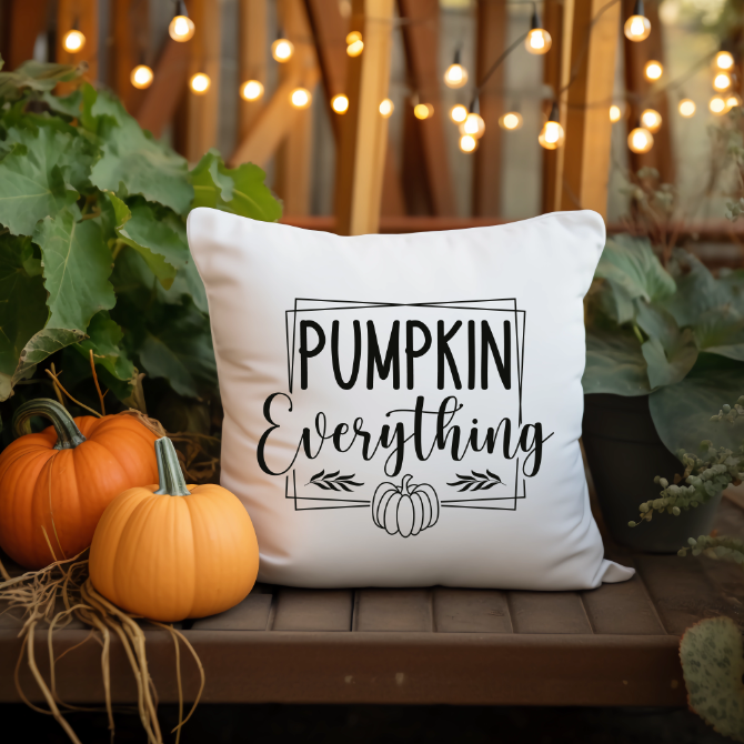 Pumpkin Everything Throw Pillow Cover | Johanna Lesley Creations