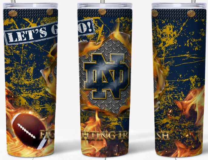 Let's go Notre Dame Fightin' Irish 20oz Tumbler