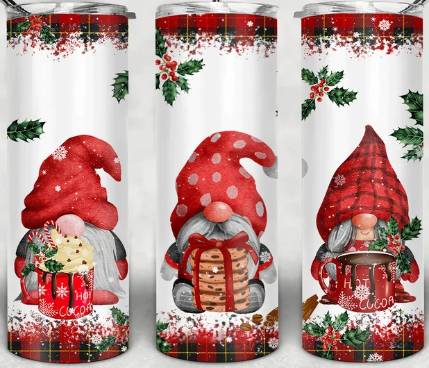 Merry Christmas Gnome 20oz Tumbler