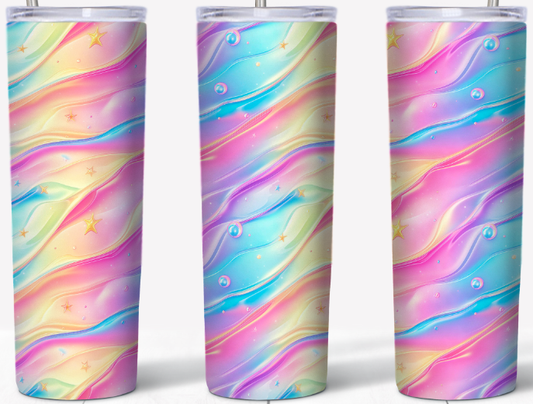 Abstract Waves with Stars 15 or 20oz Tumbler