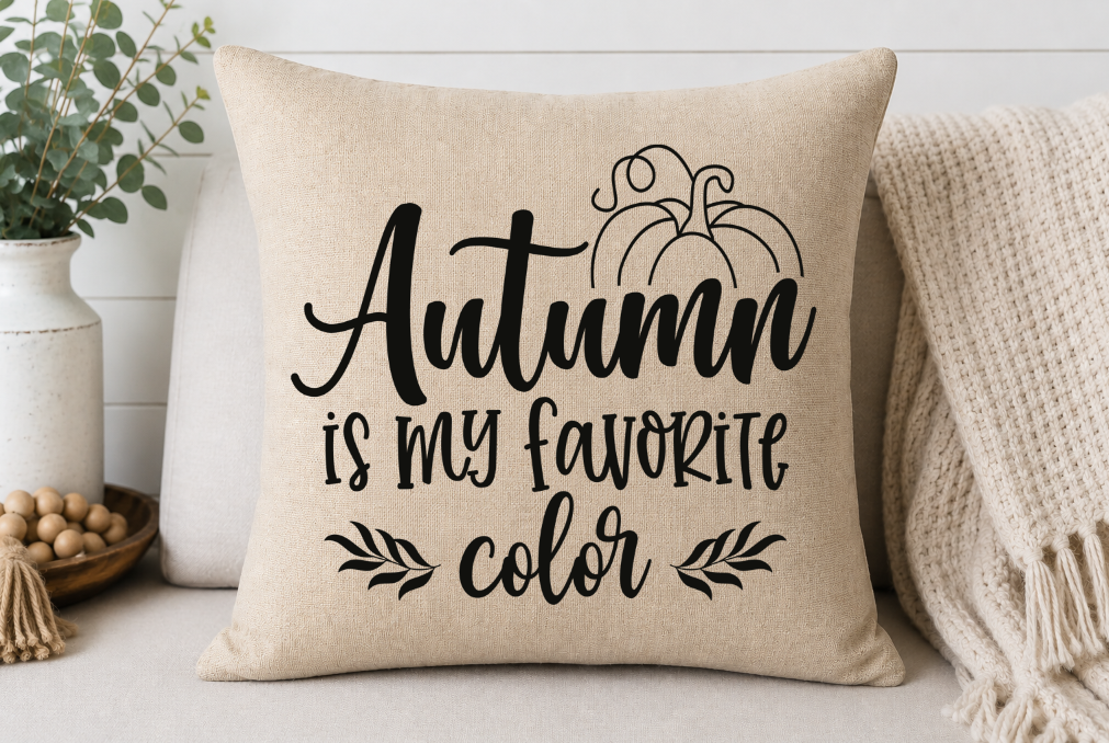 Autumn Is My Favorite Color Throw Pillow Cover | Johanna Lesley Creations