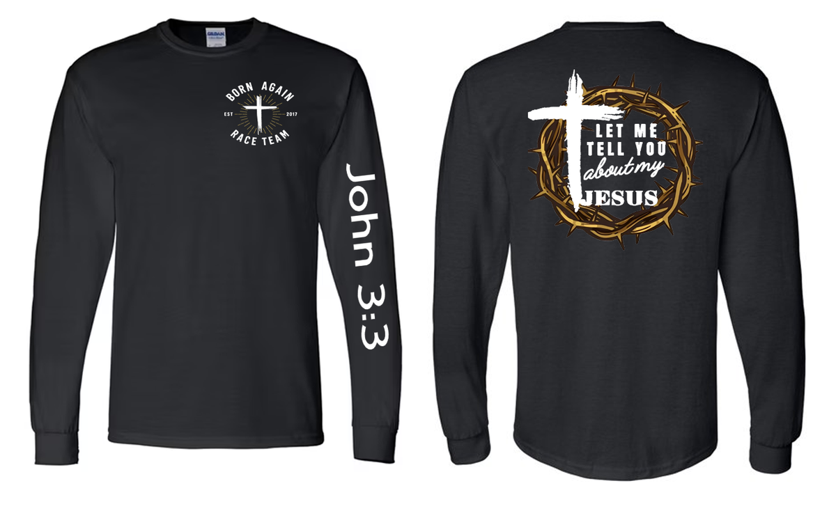 BART with John 3:3 on Sleeve- Long Sleeve Adult Tee
