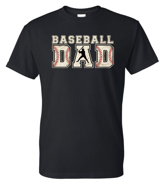 Distressed Baseball Dad Graphic T-Shirt | Adult Unisex T-Shirt | Johanna Lesley Creations