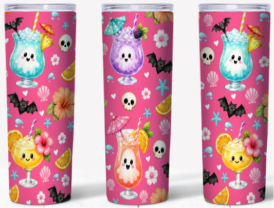 Beach Booze & Boos 20oz Skinny Tumbler | Johanna Lesley Creations