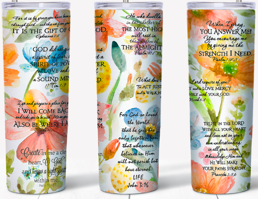 Bible Verse Inspirational 15 or 20oz Tumbler