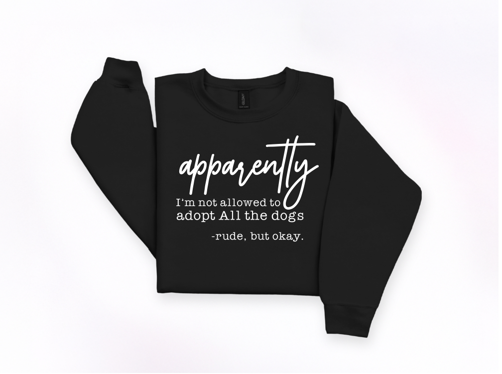 Adopt All the Dogs Crewneck Sweatshirt | Johanna Lesley Creations