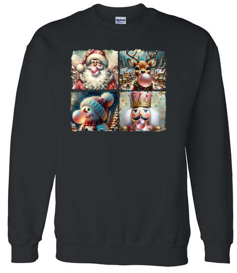 Bubblegum Christmas Adult Crewneck Sweatshirt