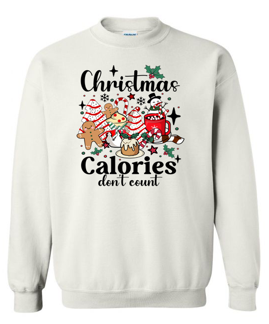 Christmas Calories don't count Adult Crewneck Sweatshirt