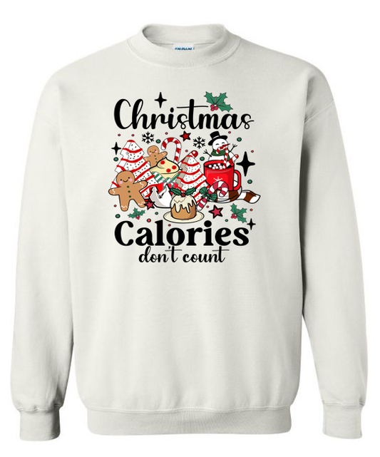 Christmas Calories don't count Adult Crewneck Sweatshirt