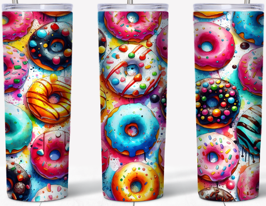 Colorful Abstract Donuts 15 or 20oz Tumbler