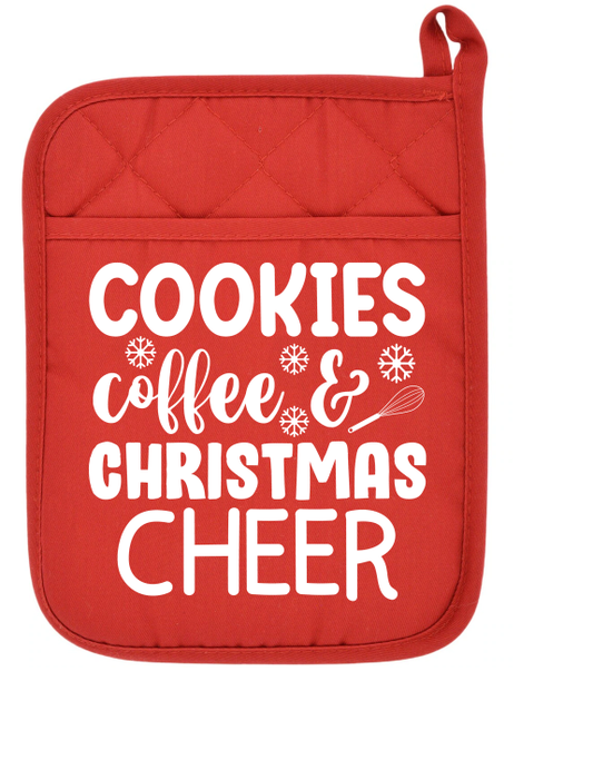 Cookies Coffee and Christmas Cheer Potholder
