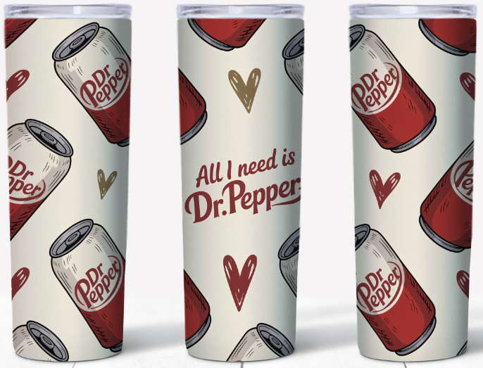 Dr Pepper Hearts Valentine’s Day | 20oz Stainless Steel Tumbler