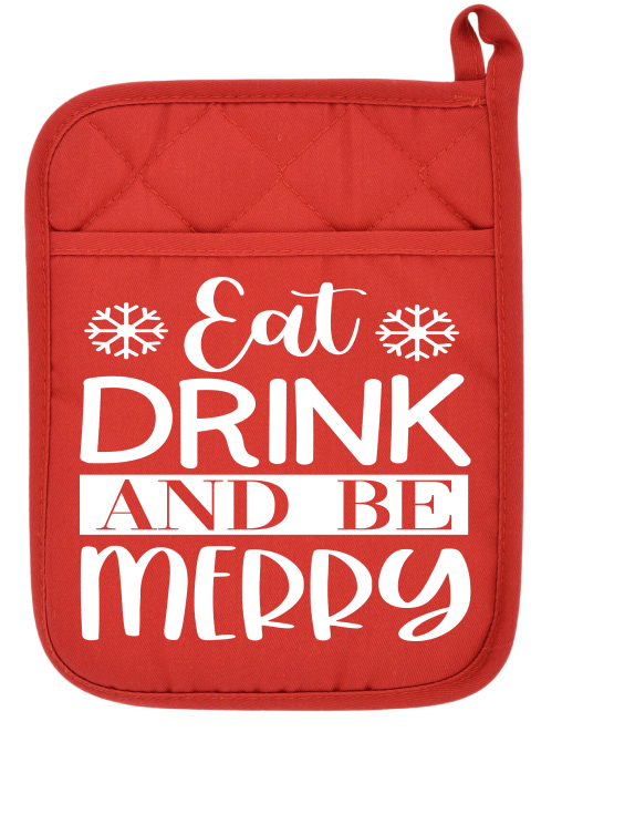 Eat Drink and be Merry Potholder