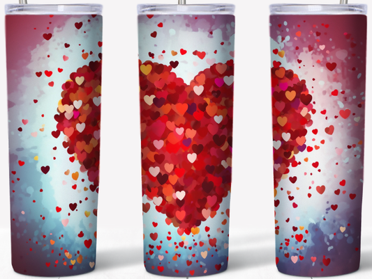 Floating Hearts | 20oz Stainless Steel Tumbler