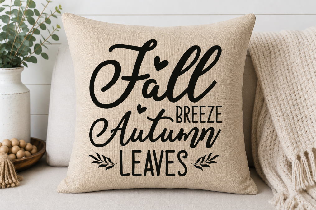 Fall Breeze Autumn Leaves Throw Pillow Cover | Johanna Lesley Creations