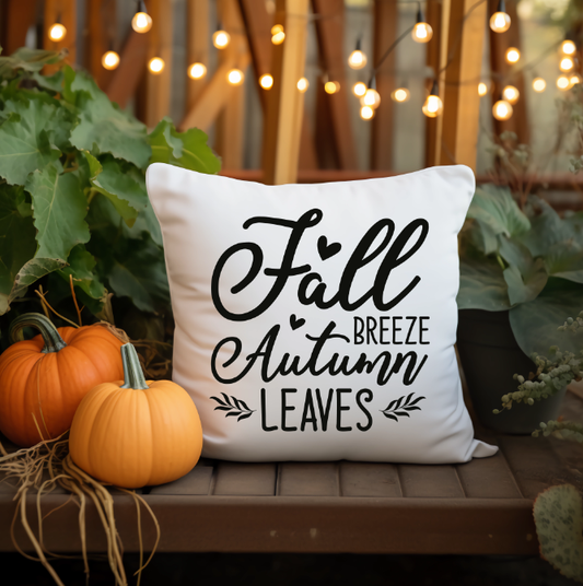 Fall Breeze Autumn Leaves Throw Pillow Cover | Johanna Lesley Creations