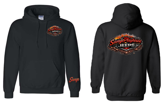 Savage Playhouse Jeeps Adult Hoodie