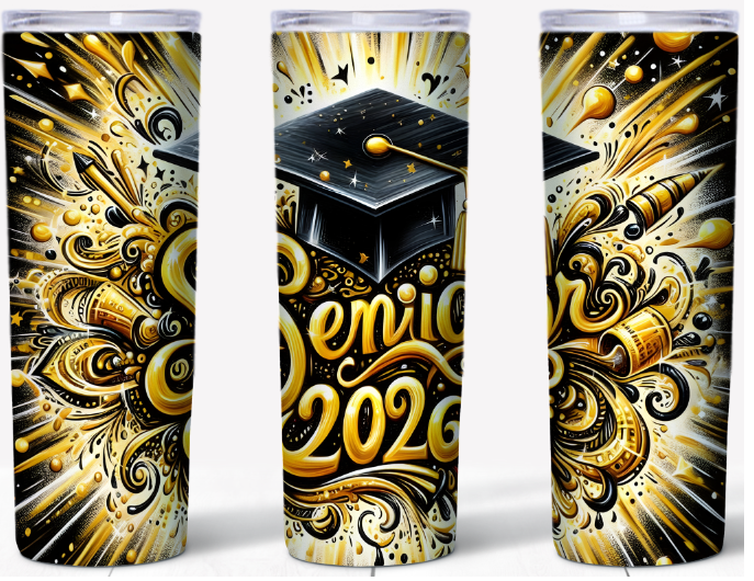 Gold Flare Senior 2026 | 20oz Stainless Steel Tumbler