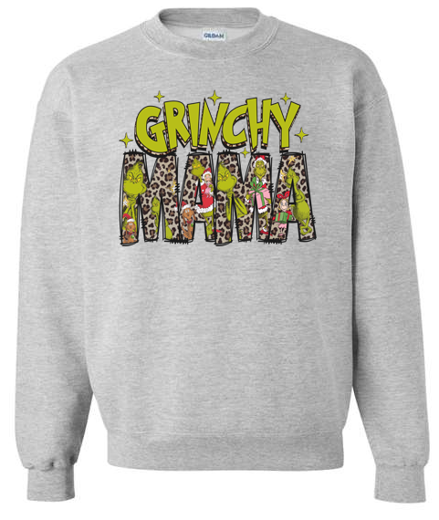 Grinchy Mama Adult Crewneck
