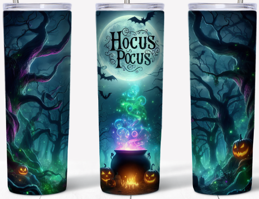 Hocus Pocus Festive 20oz Skinny Tumbler | Johanna Lesley Creations